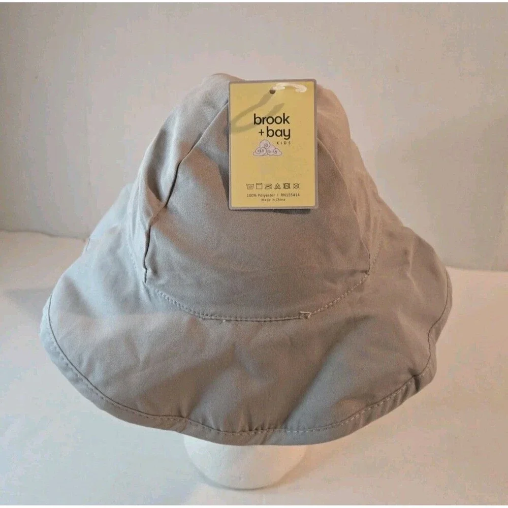 Brook + Bay Kids Beach Pool Sun Bucket Hat UPF 50 UV Protection 9-18 mo Tan